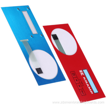 Flat panel membrane switch embedded LED